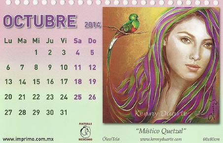 Primera edición de Calendario "PINTORAS MEXICANAS" (2014)